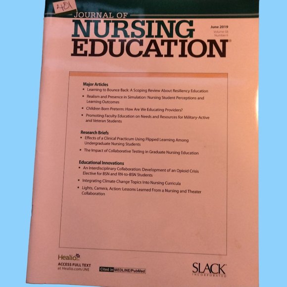 Journal Nursing Education June 2019 Resiliency Flipped Classroom Collaboration - Picture 1 of 6